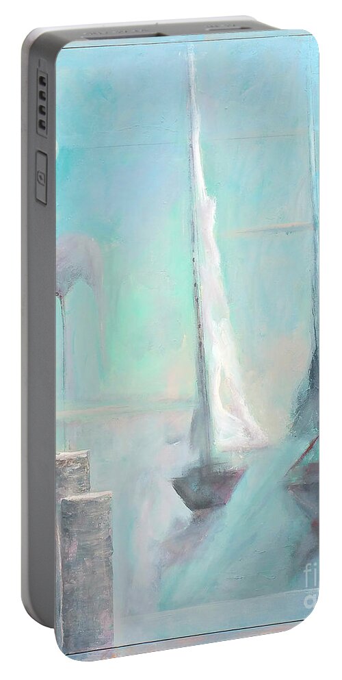  Portable Battery Charger featuring the painting A Morning Memory by James Lanigan Thompson MFA