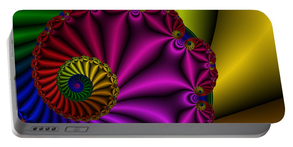 Bunte Farben Portable Battery Charger featuring the digital art 3X1 Abstract 902 by Rolf Bertram