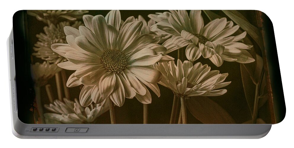 Daisy Portable Battery Charger featuring the digital art Daisy #4 by Bonnie Willis