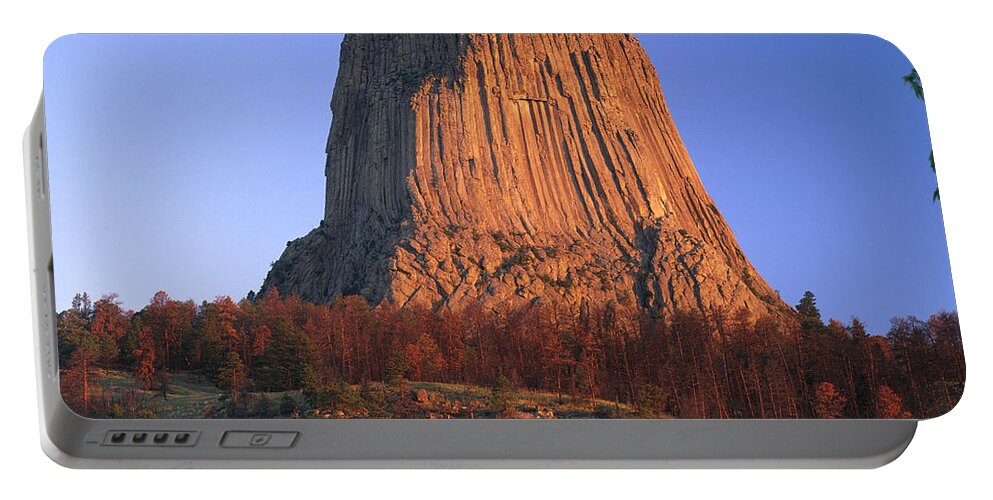 00173535 Portable Battery Charger featuring the photograph Devils Tower National Monument Showing #4 by Tim Fitzharris