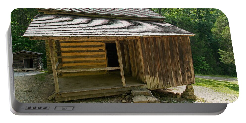 Cades Cove Portable Battery Charger featuring the photograph Elijah Oliver Place by Fred Stearns