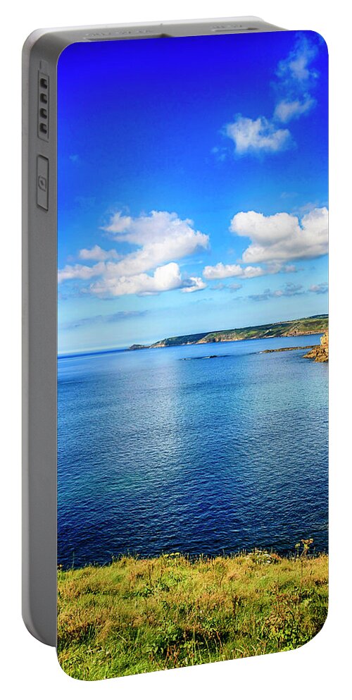 Lands Portable Battery Charger featuring the photograph End of the World - Cornwall #4 by Chris Smith