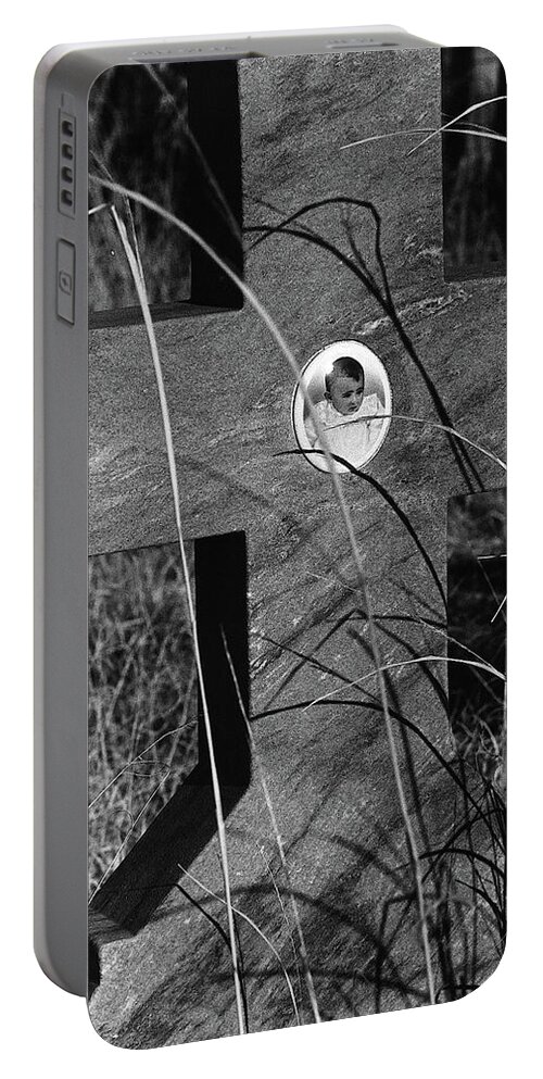 Film Noir Dana Andrews Linda Darnell Fallen Angel 1945 Child's Grave Ghost Town Golden New Mexico 1972 Portable Battery Charger featuring the photograph Film Noir Dana Andrews Linda Darnell Fallen Angel 1945 Child's Grave Ghost Town Golden Nm 1972 #6 by David Lee Guss