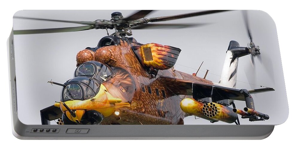 Mil Mi-24 Portable Battery Charger featuring the photograph Mil Mi-24 #4 by Mariel Mcmeeking
