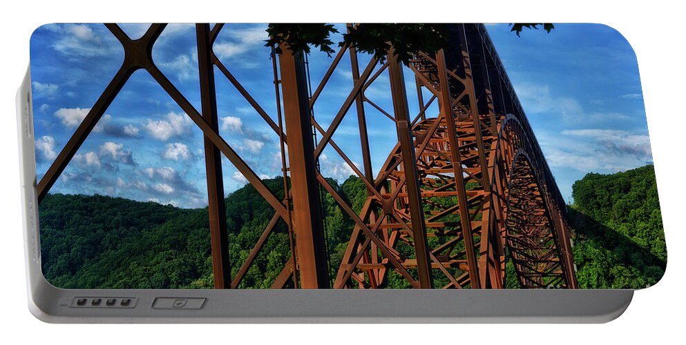 Usa Portable Battery Charger featuring the photograph New River Gorge Bridge #4 by Thomas R Fletcher