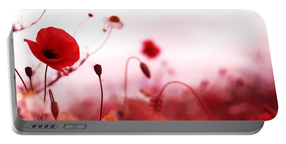 Poppy Portable Battery Charger featuring the photograph Poppy #4 by Jackie Russo