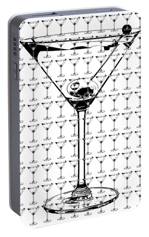 Martini Portable Battery Charger featuring the photograph So Many Martinis So Little Time #4 by Jon Neidert