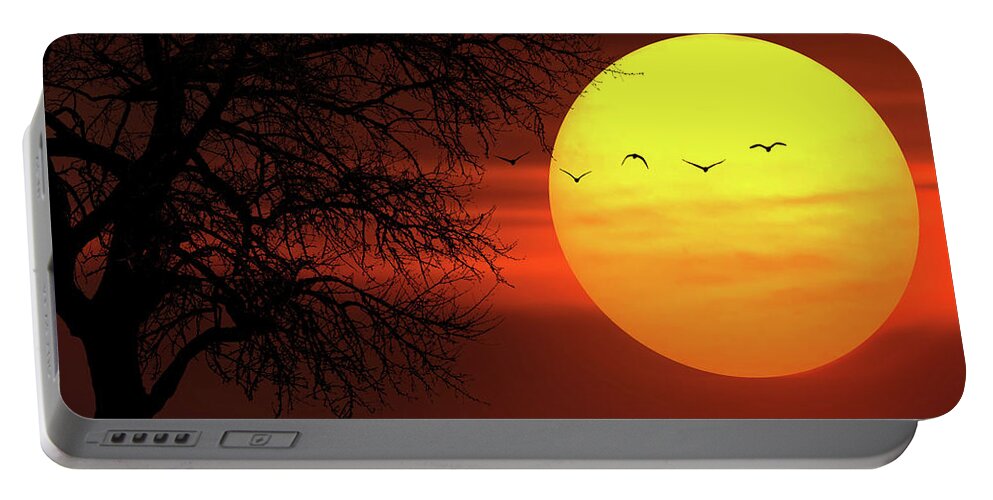 Autumn Portable Battery Charger featuring the photograph Sunset #4 by Bess Hamiti