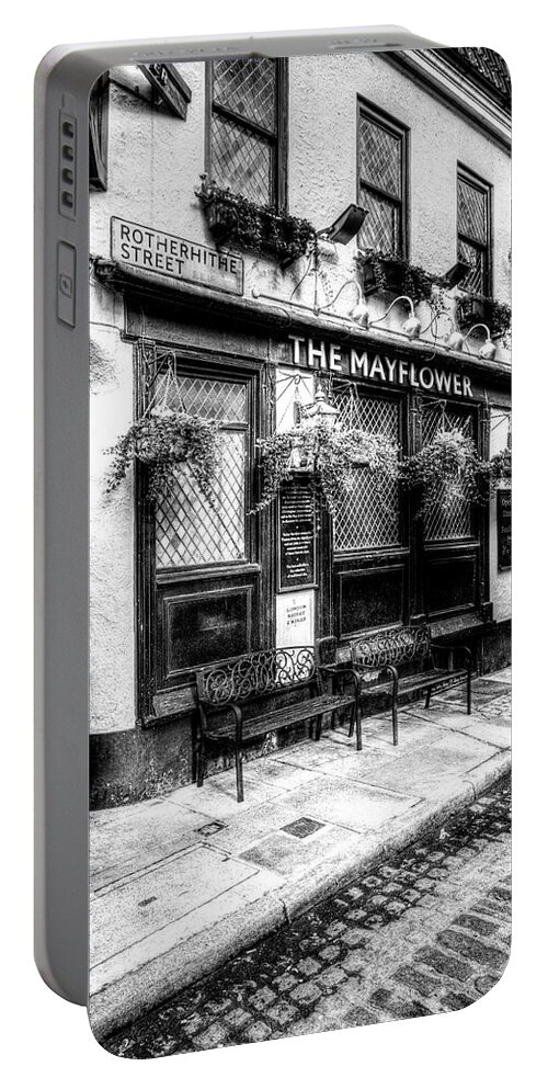 The Mayflower Pub Portable Battery Charger featuring the photograph The Mayflower Pub London #4 by David Pyatt