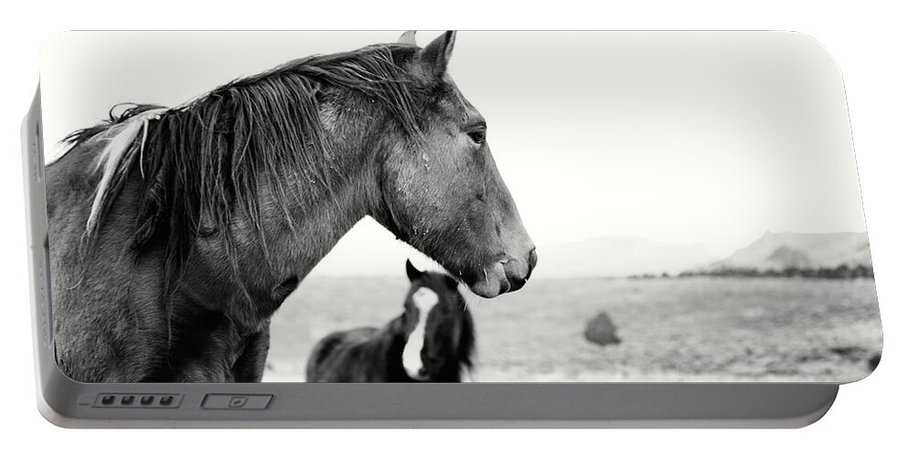Virginia Range Mustangs Portable Battery Charger featuring the photograph Virginia Range Mustangs #4 by Maria Jansson