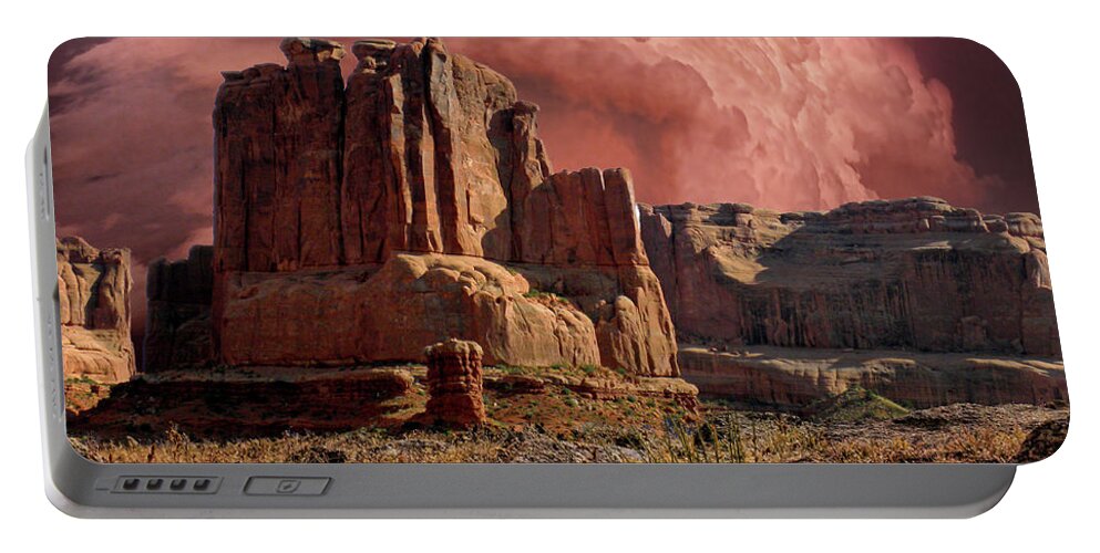 Rocks Portable Battery Charger featuring the photograph 4417 by Peter Holme III