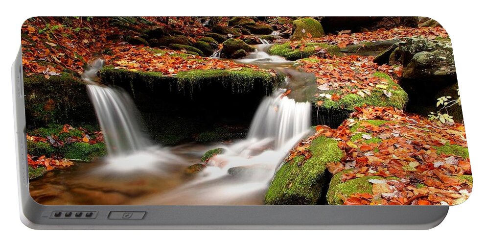 Waterfall Portable Battery Charger featuring the photograph Waterfall #46 by Jackie Russo