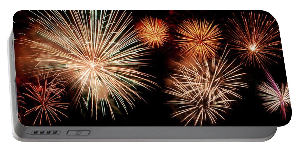 4th Of July Portable Battery Charger featuring the photograph 4th of July - Fireworks by Nikolyn McDonald