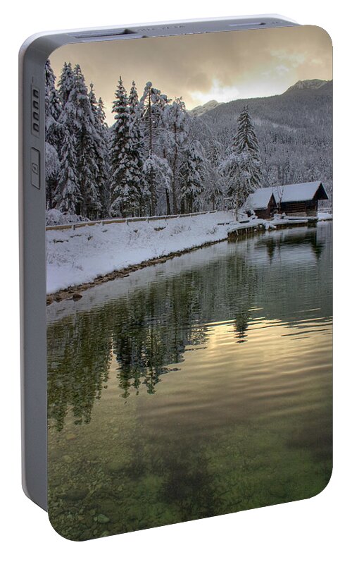Winter Portable Battery Charger featuring the photograph Alpine winter reflections #5 by Ian Middleton