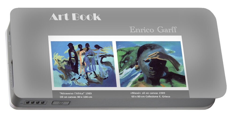 Africa Portable Battery Charger featuring the painting Art Book by Enrico Garff