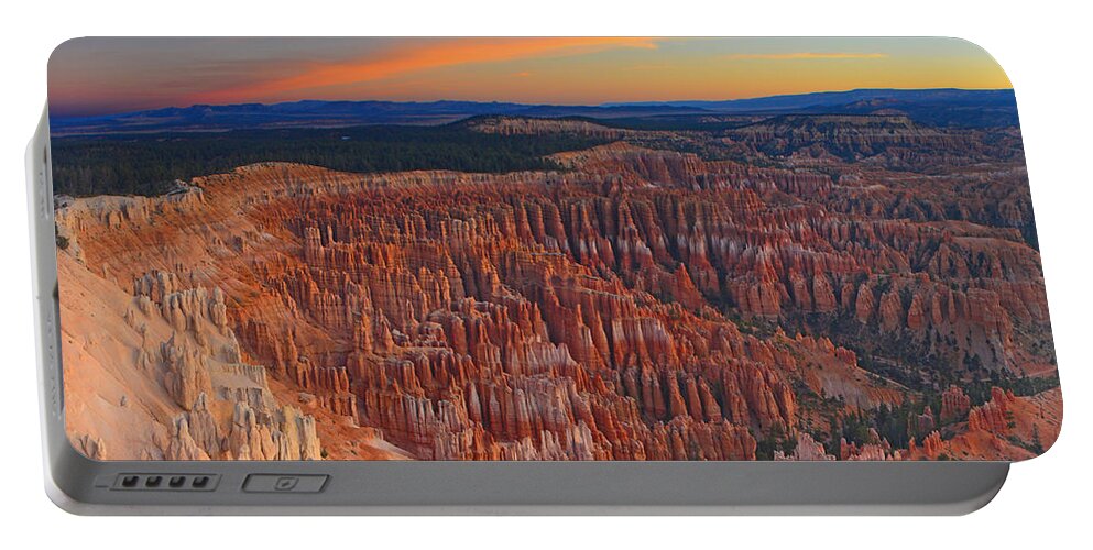 Bryce Canyon National Park Sunrise From Inspiration Point Portable Battery Charger featuring the photograph 5 by 7 Bryce Canyon by Raymond Salani III