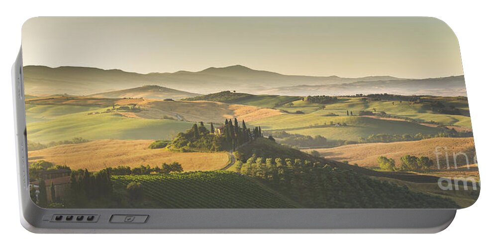 Agriculture Portable Battery Charger featuring the photograph Golden Tuscany #5 by JR Photography