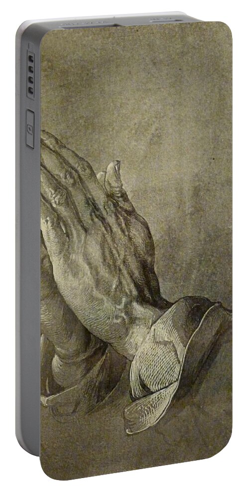 Praying Portable Battery Charger featuring the drawing Praying Hands #11 by Albrecht Durer