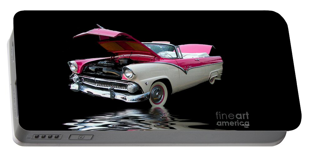 '55 Ford Portable Battery Charger featuring the photograph '55 Ford #55 by Wanda-Lynn Searles