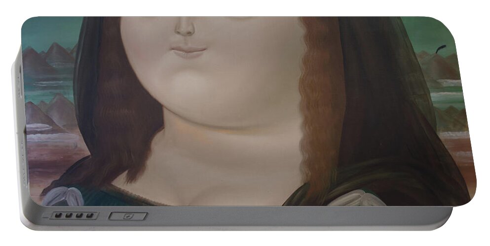 Bogota Portable Battery Charger featuring the digital art Bogota Museo Botero #6 by Carol Ailles