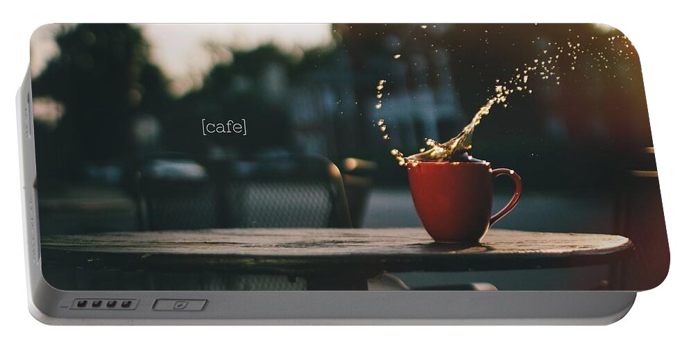 Coffee Portable Battery Charger featuring the digital art Coffee #6 by Maye Loeser