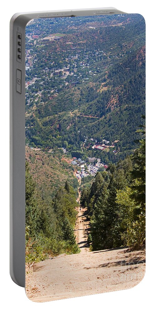 Pikes Peak Portable Battery Charger featuring the photograph Manitou Springs Pikes Peak Incline #6 by Steven Krull