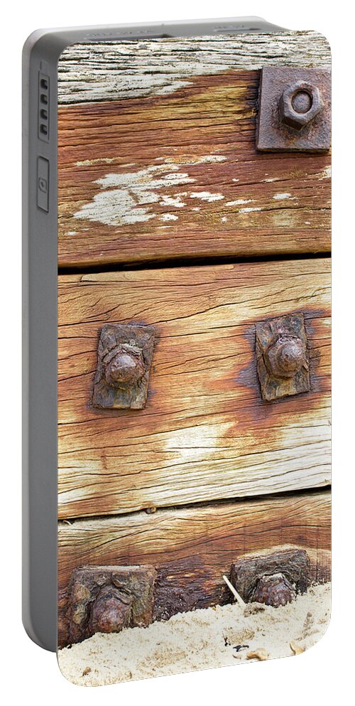 Aged Portable Battery Charger featuring the photograph Old wood #6 by Tom Gowanlock