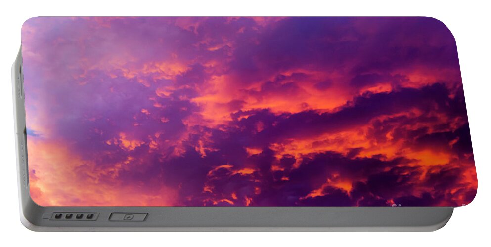 Sun Portable Battery Charger featuring the photograph Red Cloudscape At Sunset. #6 by Sv