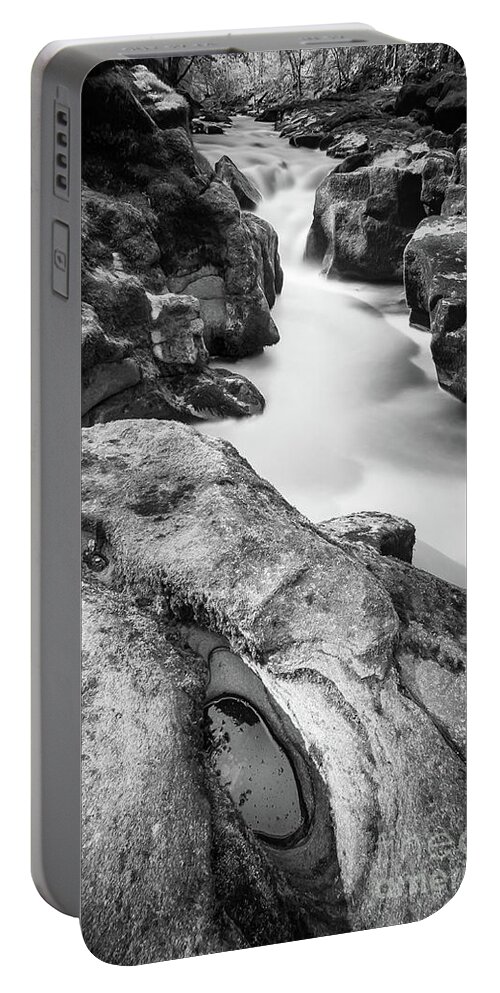Abbey Portable Battery Charger featuring the photograph Waterfall on The River Wharfe by Mariusz Talarek