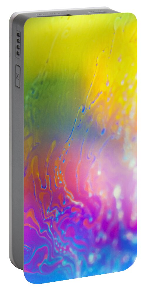 Abstract Portable Battery Charger featuring the photograph Abstract colours #7 by John Paul Cullen