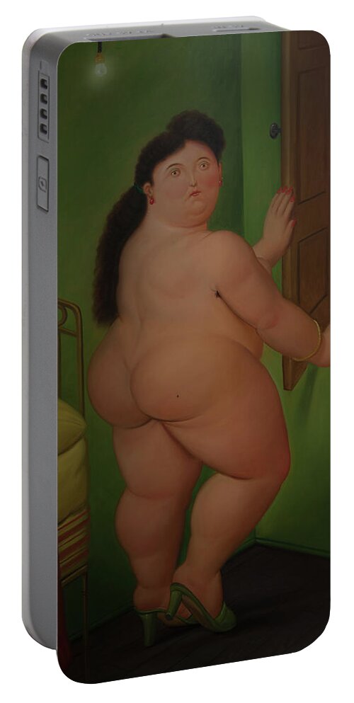 Bogota Portable Battery Charger featuring the digital art Bogota Museo Botero #7 by Carol Ailles