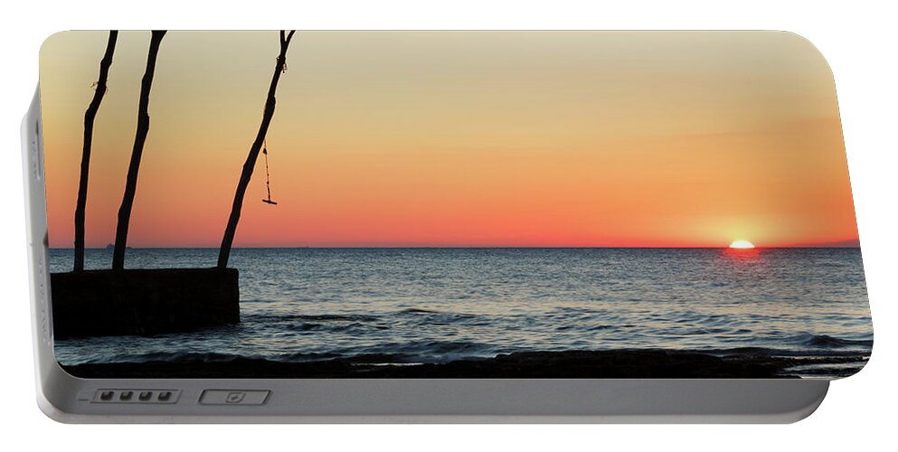Ba�anija Portable Battery Charger featuring the photograph Sunset at basanija by Ian Middleton