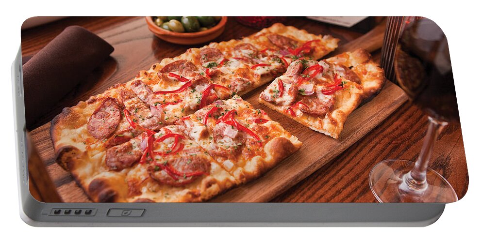 Pizza Portable Battery Charger featuring the photograph Pizza #8 by Jackie Russo