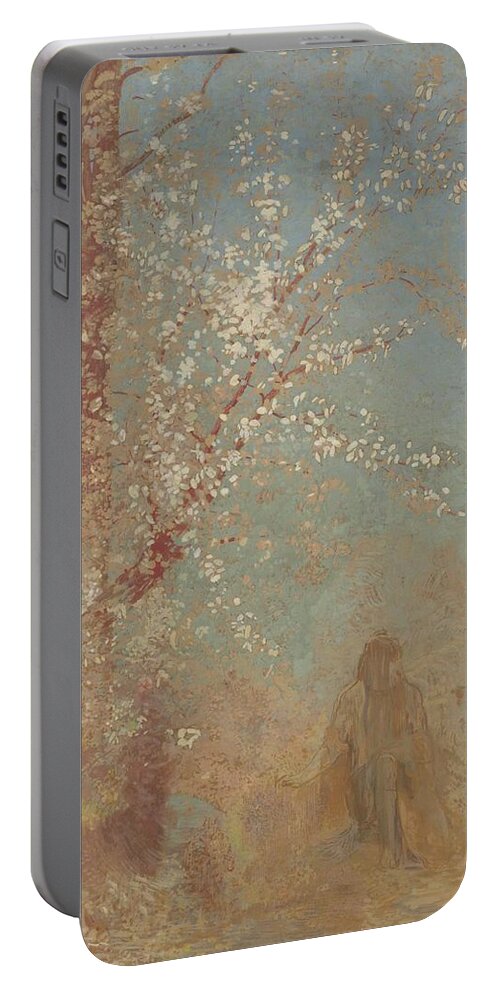 The Red Tree 1905 Odilon Redon (1840 - 1916) Portable Battery Charger featuring the painting The Red Tree by Odilon Redon