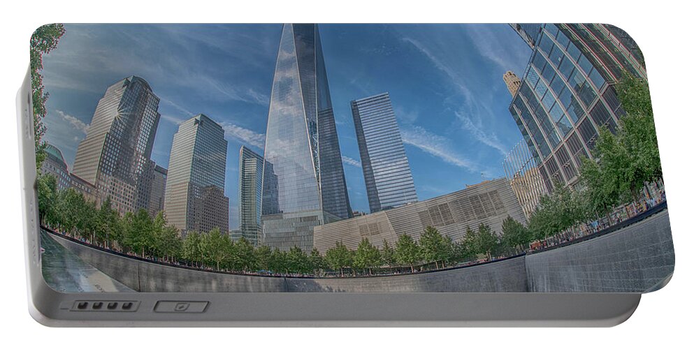  Portable Battery Charger featuring the photograph 9/11 Memorial by Alan Goldberg
