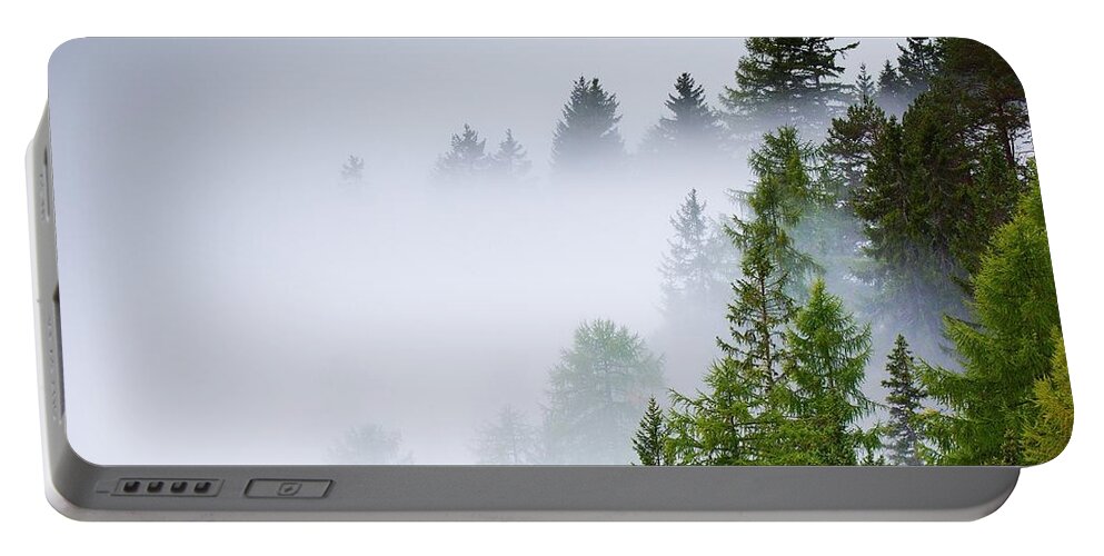 Fog Portable Battery Charger featuring the digital art Fog #9 by Super Lovely