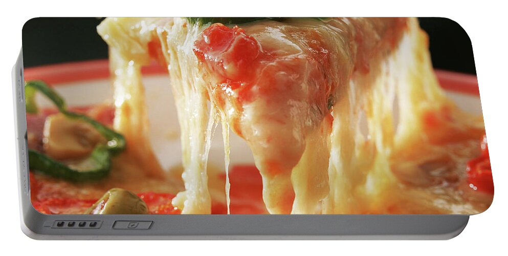 Pizza Portable Battery Charger featuring the photograph Pizza #9 by Jackie Russo
