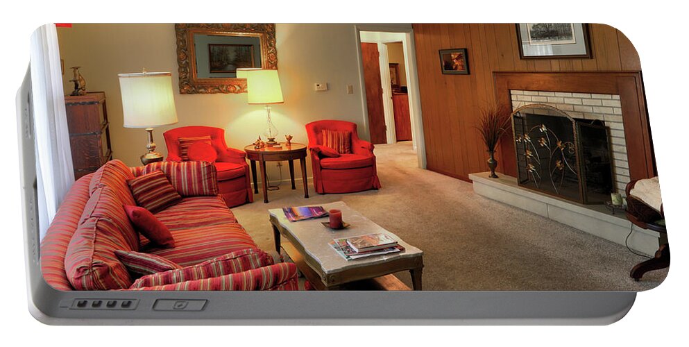 Living Room Portable Battery Charger featuring the photograph 908 Living Room A by Jeff Kurtz