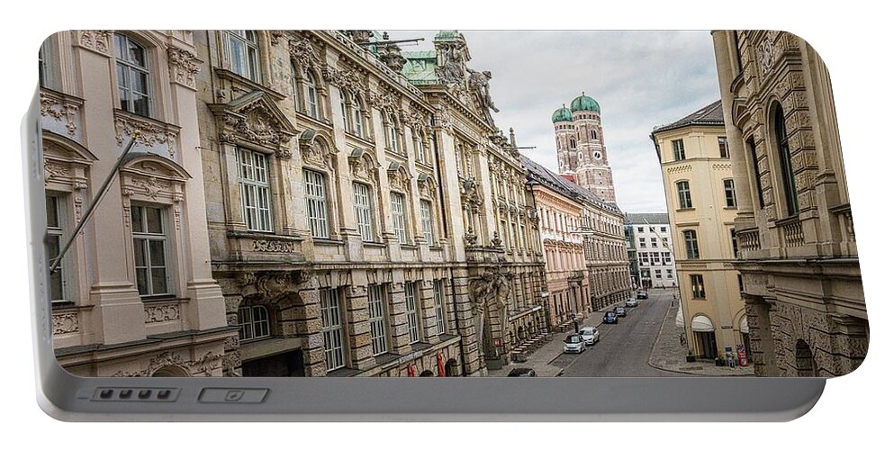 Bavaria Portable Battery Charger featuring the photograph A beautiful look at the Frauenkirche by Hannes Cmarits