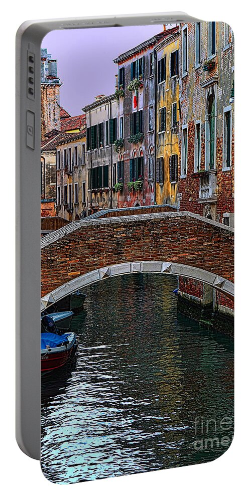 Europe Photo Portable Battery Charger featuring the photograph A Canal in Venice by Tom Prendergast
