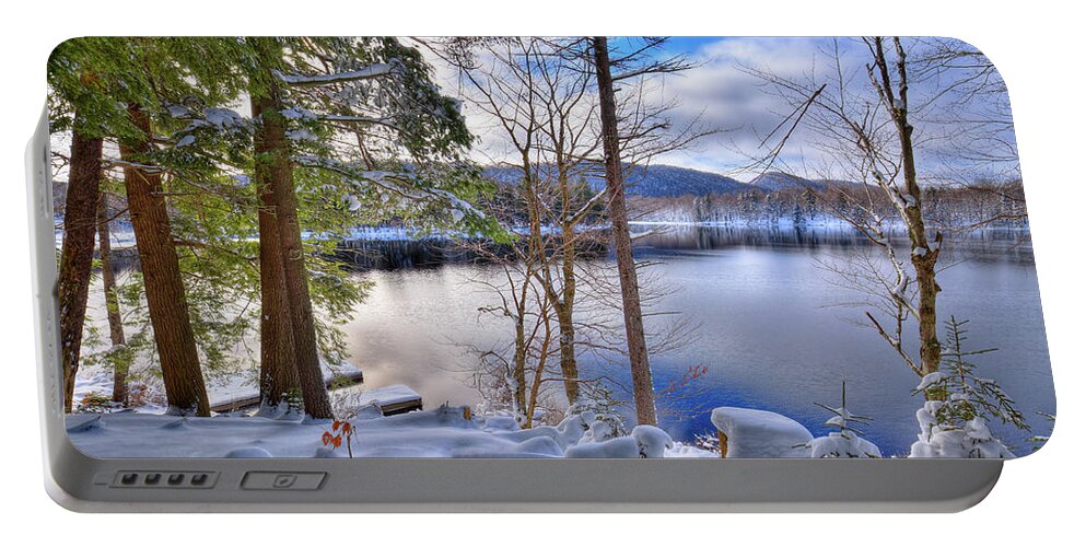 Landscape Portable Battery Charger featuring the photograph A Chilly Day on West Lake by David Patterson
