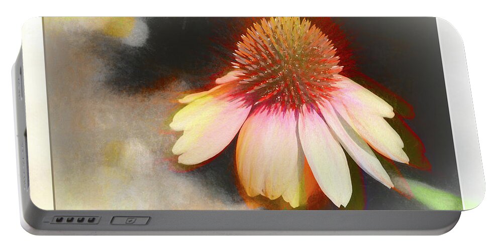 Beauty Portable Battery Charger featuring the photograph A colorful Coneflower with bokeh by Natalie Rotman Cote