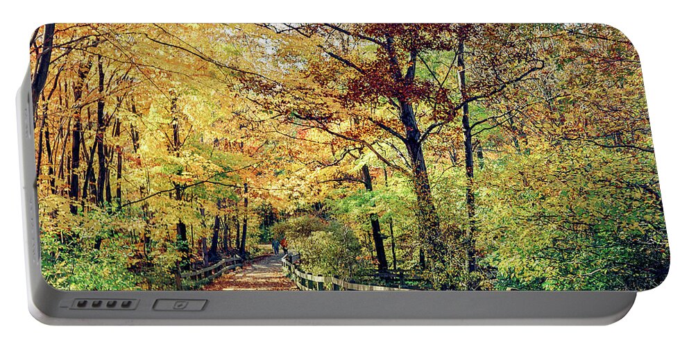 Cleveland Portable Battery Charger featuring the photograph A colorful walk by Paul Quinn