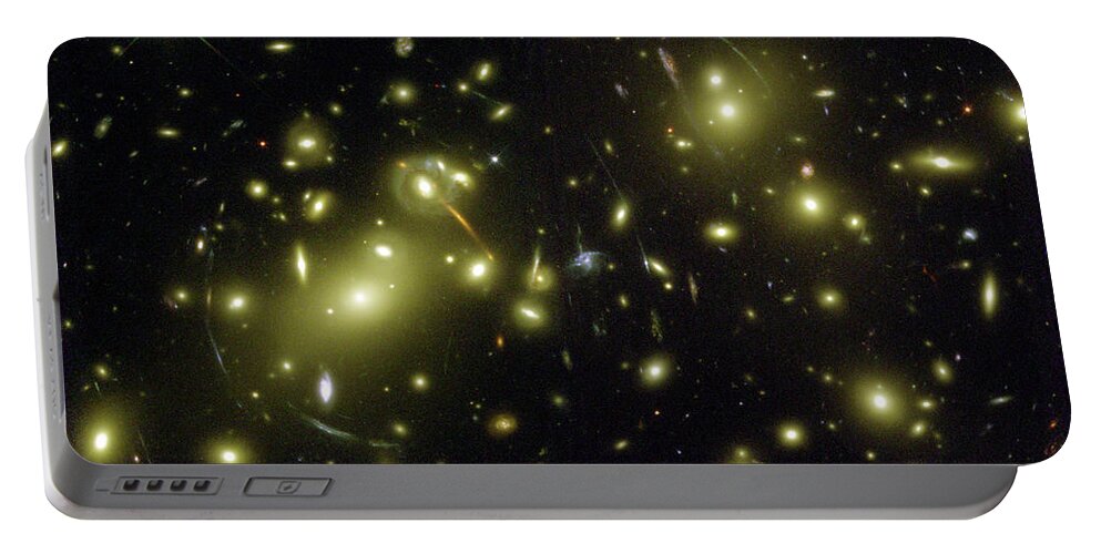 A Cosmic Magnifying Glass Hubble Space Telescope Center Image Portable Battery Charger featuring the photograph A Cosmic Magnifying Glass Hubble Space Telescope Center Image by Paul Fearn