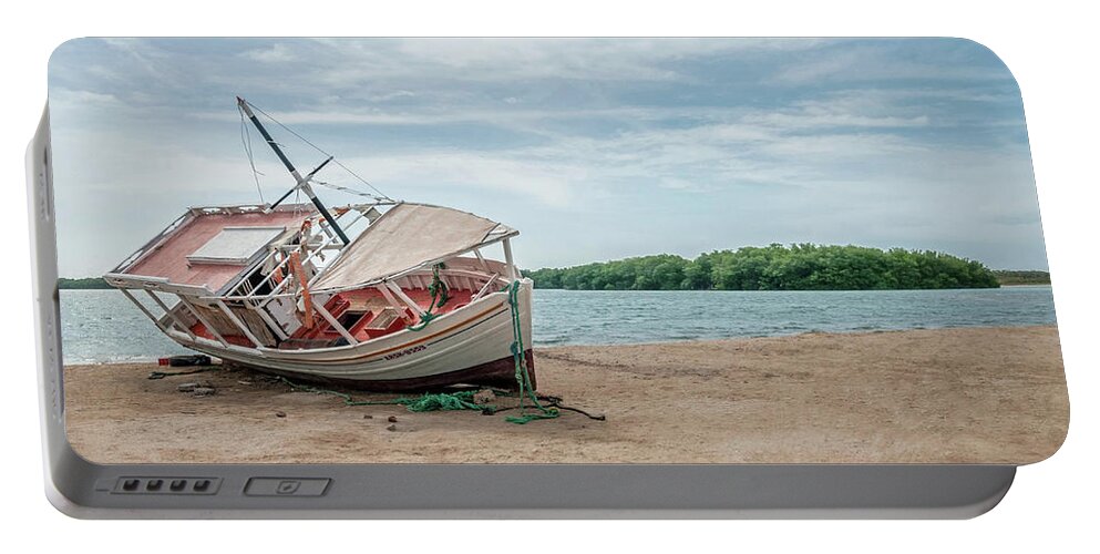 Trinidad And Tobago Portable Battery Charger featuring the photograph A day of fishing aground by Wilfredo R Rodriguez