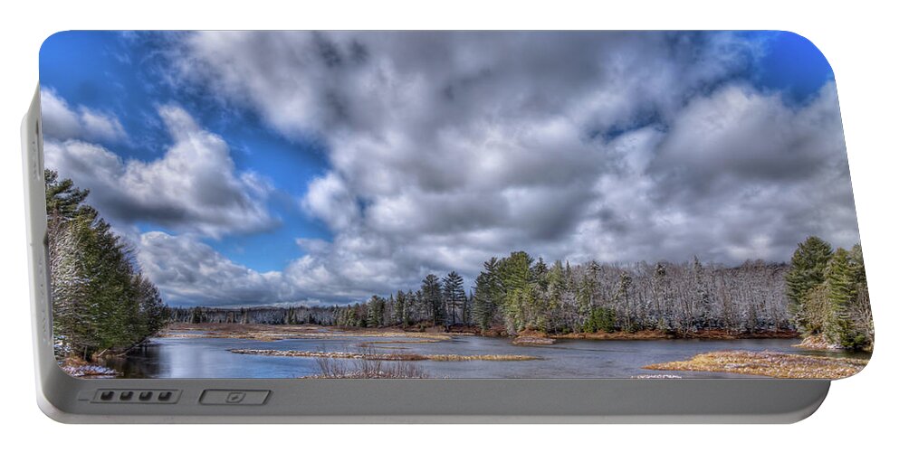 A Dusting Of Snow Portable Battery Charger featuring the photograph A Dusting of Snow by David Patterson