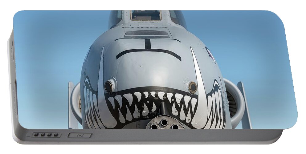 Aircraft Portable Battery Charger featuring the photograph A face only ground troops can love - 2017 Christopher Buff, www.Aviationbuff.com by Chris Buff