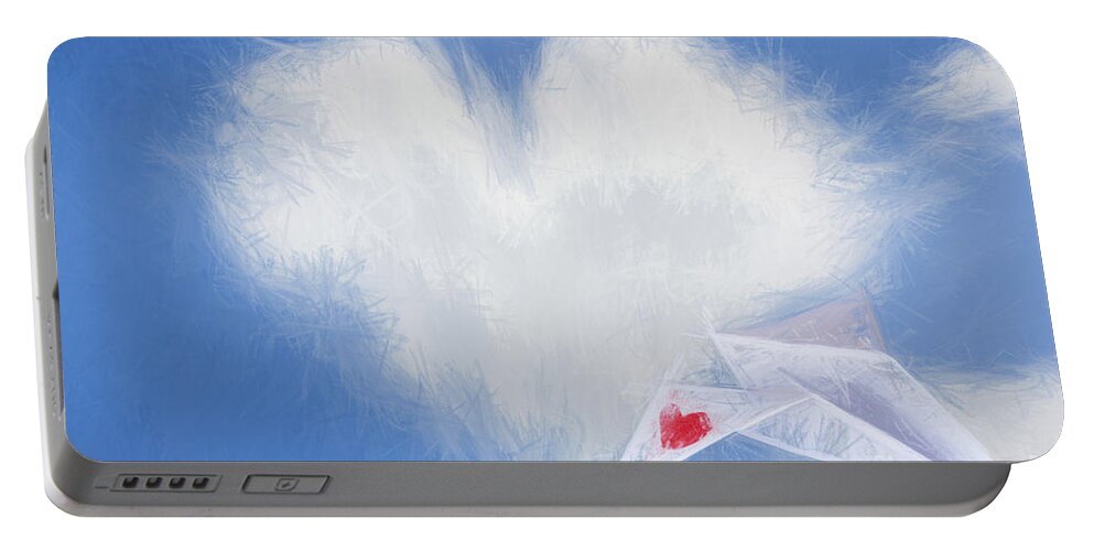 Love Portable Battery Charger featuring the digital art A flight of fancy by Jorgo Photography