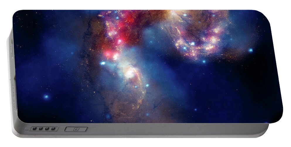 Cosmos Portable Battery Charger featuring the photograph A Galactic Spectacle by Marco Oliveira