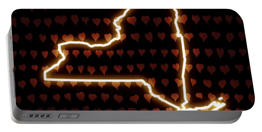 Heart Portable Battery Charger featuring the digital art A Heart In New York by Carlos Vieira